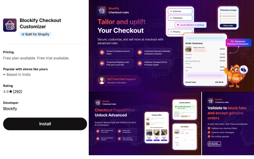 blockify checkout customizer payment rules