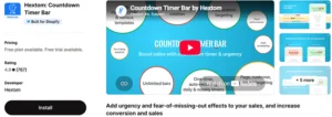 hextom countdown timer bar