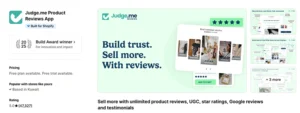 judgeme product reviews shopify