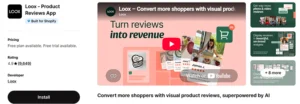 loox product reviews app