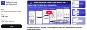 reconvert post purchase upsell