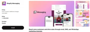 shopify messaging app