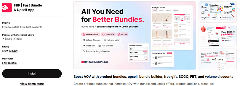 fast bundle upsell shopify app holiday bundles