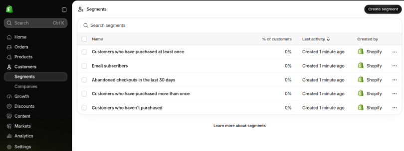 shopify-admin-customer-segments-page